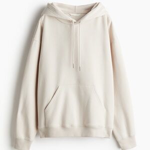 H&M Women's Cream Pullover Hoodie